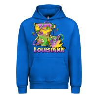 Cobalt louisiana mardi gras state map Urban Hoodie - LillyAllenDesigns