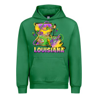 Emerald louisiana mardi gras state map Urban Hoodie - LillyAllenDesigns