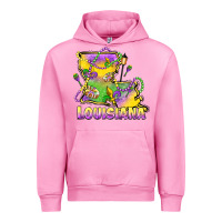 Fuchsia Pink louisiana mardi gras state map Urban Hoodie - LillyAllenDesigns