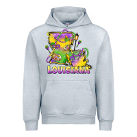 Heather Grey louisiana mardi gras state map Urban Hoodie - LillyAllenDesigns