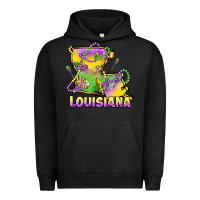 Pigment Black louisiana mardi gras state map Urban Hoodie - LillyAllenDesigns
