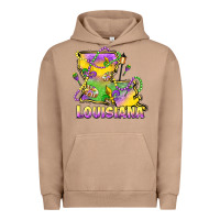 Pigment Burro louisiana mardi gras state map Urban Hoodie - LillyAllenDesigns