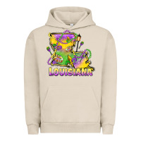 Pigment French Oak louisiana mardi gras state map Urban Hoodie - LillyAllenDesigns