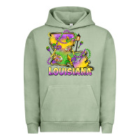 Pigment Oil Green louisiana mardi gras state map Urban Hoodie - LillyAllenDesigns