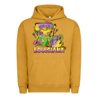 Pigment Peanut Butter louisiana mardi gras state map Urban Hoodie - LillyAllenDesigns