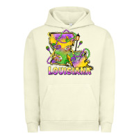 Pigment Pistachio louisiana mardi gras state map Urban Hoodie - LillyAllenDesigns