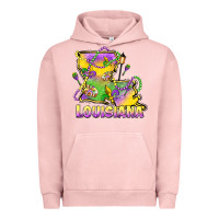 Pigment Salmon louisiana mardi gras state map Urban Hoodie - LillyAllenDesigns