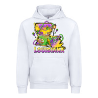 White louisiana mardi gras state map Urban Hoodie - LillyAllenDesigns