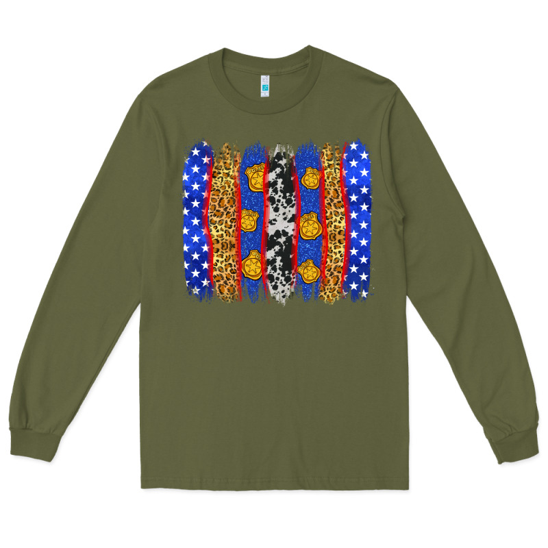 American Police Brushstrokes Long Sleeve Tee by Neo Western | Teevron