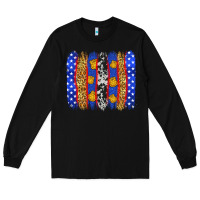 Black American police brushstrokes Long Sleeve Tee - Neo Western