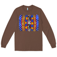 Chestnut American police brushstrokes Long Sleeve Tee - Neo Western