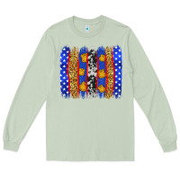 Matcha American police brushstrokes Long Sleeve Tee - Neo Western