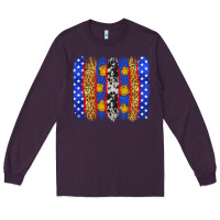Plum American police brushstrokes Long Sleeve Tee - Neo Western