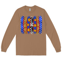 Toasted Coconut American police brushstrokes Long Sleeve Tee - Neo Western