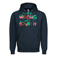 Navy i may be wrong but doubt it Zipper Hoodie - AdoDesignShop