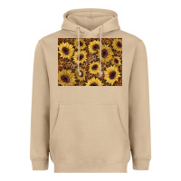 Mushroom sunflower leopard background 3200x2400 Heavyweight Hoodie - AdoDesignShop