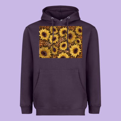 Sunflower Leopard Background 3200x2400 Heavyweight Hoodie Designed By Adodesignshop