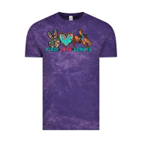 Cloud Purple peace love cowboy Vintage Tee - Zillion Design Studio