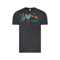 Vintage Black peace love cowboy Vintage Tee - Zillion Design Studio