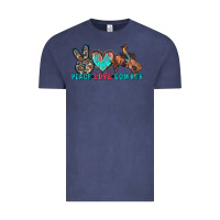 Vintage Denim peace love cowboy Vintage Tee - Zillion Design Studio
