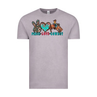 Vintage Zinc peace love cowboy Vintage Tee - Zillion Design Studio