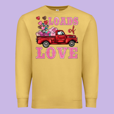 Loads Of Love Truck Premium Sweatshirt Designed By Barkaloodesign