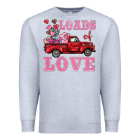 Heather Grey loads of love truck Premium Sweatshirt - BarkalooDesign