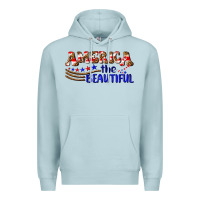 Blue Mist America the beautiful Premium Hoodie - NancyCooperArtShop
