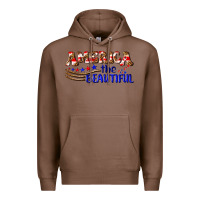 Chestnut America the beautiful Premium Hoodie - NancyCooperArtShop