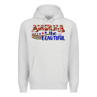 Dove Grey America the beautiful Premium Hoodie - NancyCooperArtShop