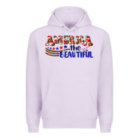 Lilac America the beautiful Premium Hoodie - NancyCooperArtShop