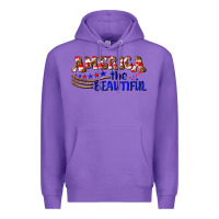 Purple America the beautiful Premium Hoodie - NancyCooperArtShop