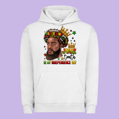 Juneteenth Is My Independence Day Urban Hoodie Designed By Lillyallendesigns