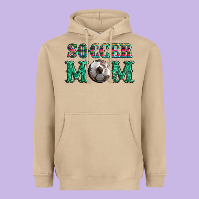 Soccer Mom With Leopard Ball And Serape Leopard Heavyweight Hoodie Designed By Artiststas