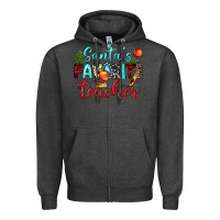 Charcoal Heather santa s favorite teacher Zipper Hoodie - JahusDesignShop