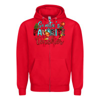 Red santa s favorite teacher Zipper Hoodie - JahusDesignShop