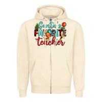 Sandshell santa s favorite teacher Zipper Hoodie - JahusDesignShop