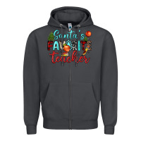 Smoke santa s favorite teacher Zipper Hoodie - JahusDesignShop