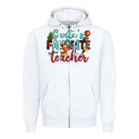 Santa S Favorite Teacher Zipper Hoodie | Teevron