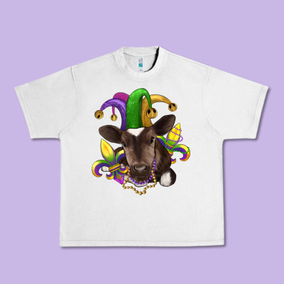 Mardi Gras Baby Cow Urban Heavy Tee Designed By Ranaportraitstore