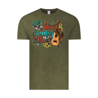 Vintage Olive just a girl who loves country music Vintage Tee - Zillion Design Studio