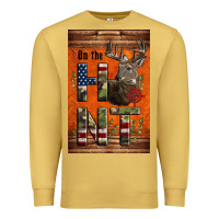 Antique Gold Western On The Hunt Deer Premium Sweatshirt - LillyAllenDesigns