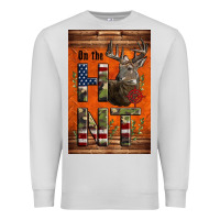 Dove Grey Western On The Hunt Deer Premium Sweatshirt - LillyAllenDesigns