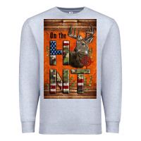 Heather Grey Western On The Hunt Deer Premium Sweatshirt - LillyAllenDesigns