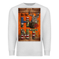Oatmeal Heather Western On The Hunt Deer Premium Sweatshirt - LillyAllenDesigns