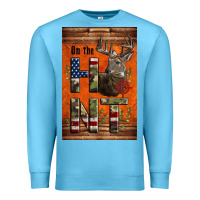 Ocean Blue Western On The Hunt Deer Premium Sweatshirt - LillyAllenDesigns