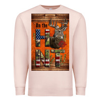 Pale Pink Western On The Hunt Deer Premium Sweatshirt - LillyAllenDesigns