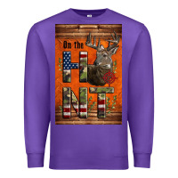 Purple Western On The Hunt Deer Premium Sweatshirt - LillyAllenDesigns