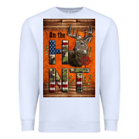 White Western On The Hunt Deer Premium Sweatshirt - LillyAllenDesigns