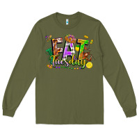Army Green fat tuesday Long Sleeve Tee - FaDigitalArtStudio